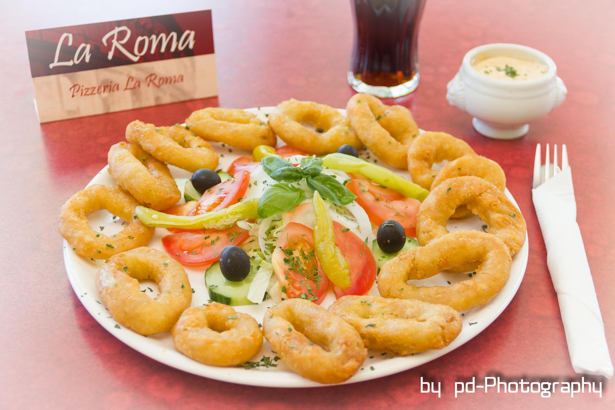 Pizzeria La Roma Rees-Haldern: Pizza 170_Calamari_Ringe