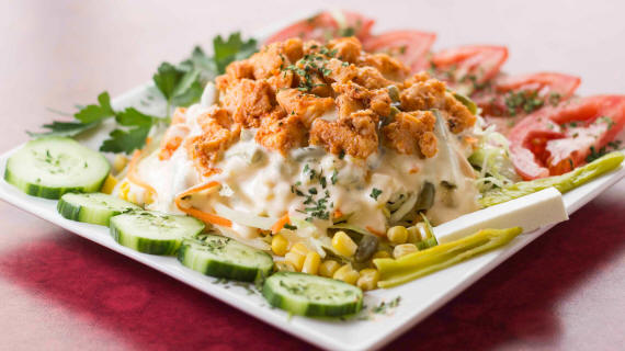 Pizzeria La Roma Rees-Haldern: Pizza 208_Putensalat La Roma